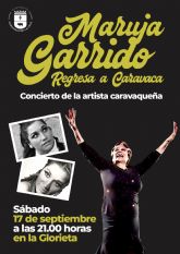 Maruja Garrido regresa a Caravaca casi cincuenta anos después para ofrecer un concierto el 17 de septiembre