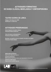 El Teatro Guerra acoge el sbado el proyecto 'Actividades formativas de danza clsica, neoclsica y contempornea' desarrollado por Laboratorio Artstico de Danza