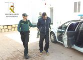 La Guardia Civil localiza y detiene en Totana a un peligroso delincuente reclamado por la Justicia