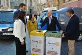La colaboración entre el Ayuntamiento y Rotary Murcia Norte permitirá colocar 500 papeleras más durante las Fiestas de Primavera