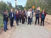 La Consejera de Fomento comienza las obras de la RM-C8 para mejorar la seguridad de la va de acceso al yacimiento La Bastida