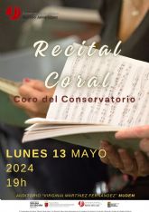 El Conservatorio de Msica Maestro Jaime Lpez de Molina de Segura ofrece varias actividades de fin de curso del 8 al 13 de mayo