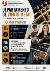 El Conservatorio de Música Maestro Jaime López de Molina de Segura dedica una jornada al viento metal el viernes 8 de mayo