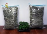 La Guardia Civil detiene in fraganti a un joven cuando intentaba transportar 17 kilos de marihuana