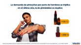 La demanda de pinta�nas por parte de hombres se triplica en el �ltimo ano, la de pintalabios se duplica