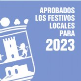 Los festivos locales para 2023 ser�n el jueves 2 de febrero y el viernes 6 de octubre