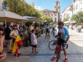 Caravaca recibe a los militares que recorren en bicicleta las 17 Ciudades Teresianas de Espana