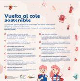 El Gobierno regional plantea una 'Vuelta al cole sostenible' mediante un declogo de consejos