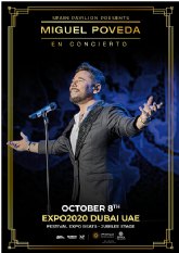 El Pabellón de España presenta a Miguel Poveda en concierto en el marco de programación de Expo Dubái 2020
