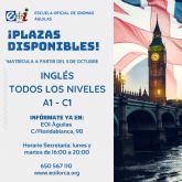 Plazas disponibles para estudiar ingls en la Escuela Oficial de Idiomas de guilas