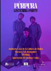 Bullas celebra la Listening Party de Prpura este viernes en la Casa de la Cultura