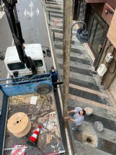 El Ayuntamiento de Lorca elimina los postes de telefonía de la calles Mayor, Higuerica y Los Veras del Barrio de San Cristóbal