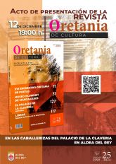 La revista 'Oretania de Cultura' se presentar� en las 'Caballerizas del Palacio de la Claver�a' de Aldea del Rey el pr�ximo martes
