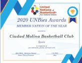 Molina Basket, mejor club del año para las Naciones Unidas del Baloncesto