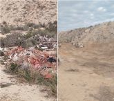 El Ayuntamiento de Lorca realiza tres intervenciones de limpieza en las ramblas de Biznaga y Bjar y en el Camino Casa Mella y recoge 33 toneladas de residuos
