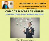 El Vivero de Empresas para Mujeres acoge la presentacion del libro  Como triplicar las ventas. Claves de venta de las grandes empresas de M Carmen Lopez