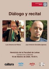 La UMU organiza un diálogo y un recital a cargo de Luis Antonio de Villena y Juan Antonio González Iglesias