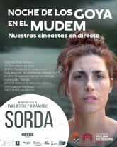 La Concejalía de Cultura de Molina de Segura presenta Noche  de los Goya en el MUDEM. Nuestras cineastas en directo el sábado 11 de febrero