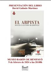 Encuentro literario con David Galindo, autor de El Arpista, en el Museo Barn de Benifay