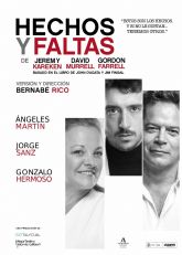 Ángeles Martín, Jorge Sanz y Gonzalo Hermoso protagonizan HECHOS Y FALTAS el viernes 9 de febrero en el Teatro Villa de Molina