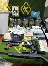 La Guardia Civil desmantela una organización criminal dedicada a la distribución de distintos tipos de droga y al cultivo de marihuana