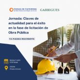 La Cmara de Contratistas de Obra Pblica organiza una jornada para impulsar la eficiencia de las empresas en la fase de licitacin de contratos pblicos