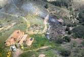Incendio forestal en la diputacin de Humbrias (Lorca)