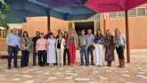 El Ayuntamiento de Murcia instala una gran prgola en el CEIP Ro Segura de Javal Nuevo y renueva el mobiliario del CEIP Rincn de Beniscornia