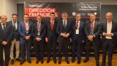 El consejero de Hacienda defiende el modelo de moderación fiscal del Gobierno regional ante los directores financieros de destacadas empresas regionales y nacionales