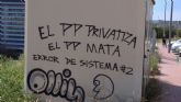 El PP denuncia que el alcalde y el concejal de Servicios hacen caso omiso a sus peticiones para la retirada de pintadas ofensivas