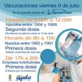 El próximo viernes 9 de julio se llevará a cabo una nueva jornada de vacunaciones masivas en la segunda planta del Centro Comercial Águilas Plaza