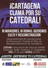 Cartel Mesa redonda Catedral de Cartagena