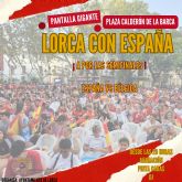 Una pantalla gigante en la plaza de Calder�n de la Barca para vivir el partido de la Selecci�n Espanola de cuartos de final del Mundial