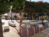 Corvera estrena una nueva fuente en la plaza de Las Palmeras