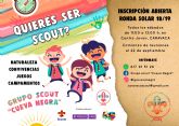 El grupo scout 'Cueva Negra' abre el plazo de inscripción para participar en las actividades de la 'Ronda Solar 18/19'