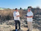 El Gobierno de Lorca reclama a la CHS la limpieza urgente del cauce del rio Guadalent�n tras el incendio antes del inicio de la Feria de Lorca