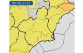 Aviso amarillo: Meteorologa advierte de lluvia hasta 15 litros por metro cuadrado en una hora y tormentas para el jueves