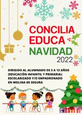La Concejalía de Igualdad de Molina de Segura abre el plazo de inscripción para el Servicio Concilia Educa Navidad 2022 el lunes 14 de noviembre
