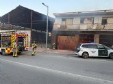 Incendio de una fbrica abandonada en Archena