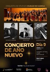 La Orquesta de Jóvenes Ciudad de Murcia y tres solistas de piano ofrecen el gran Concierto de A&ntilde;o Nuevo en el Teatro Villa de Molina el viernes 9 de enero