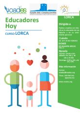 Voades y FAMPA del Guadalentín organizan el curso 'Educadores Hoy' los días 18, 19 y 20 de febrero en el IES Ramón Arcas Meca