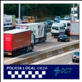 La Policía Local, con la campana de la DGT sobre camiones y autobuses