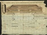 El plano en color de un granero del siglo XVIII, documento del mes del Archivo Municipal