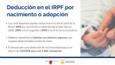 Los contribuyentes ahorrarán entre 100 y 300 euros en la Renta por nacimiento o adopción de un hijo en 2020
