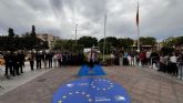 Murcia conmemora el D�a de Europa con el izado de la bandera europea en Glorieta de Espa&ntilde;a