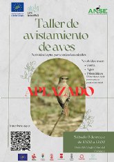 El taller de avistamiento de aves se aplaza al s�bado 30 de mayo por previsi�n de mal tiempo