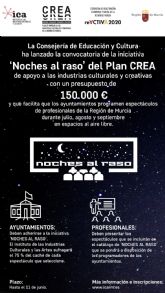 ltimos das para que los ayuntamientos se adhieran y los profesionales de la cultura presenten sus proyectos para ‘Noches al raso’