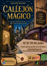 La Concejal�a de Juventud ampl�a su oferta de actividades en julio con el escape room Callej�n M�gico