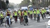 Doscientas personas participan en la subida en bicicleta al Campus de Espinardo de la Universidad de Murcia