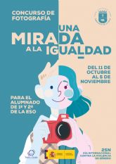 El Ayuntamiento de Caravaca convoca el concurso de fotografa 'Una mirada por la igualdad' entre alumnado de 1° y 2° de la ESO